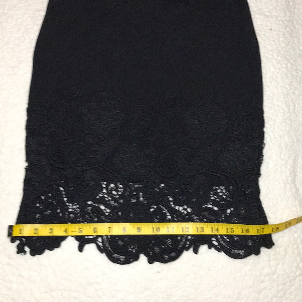 Lace Embroidered Black Skirt - Picture 9 of 10